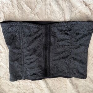 Floral Corset Waist Cincher Body‎ Shaper Black Women's Shapewear S/M Snatch